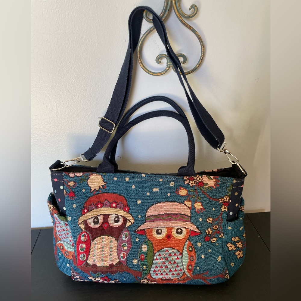 Whimsical Owl Satchel/Crossbody Bag